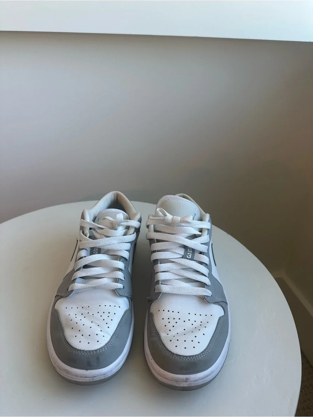 Nike Air Jordan 1 Low — White & Grey Low-Top Sneakers